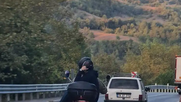 Motosiklette Tehlikeli yolculuk