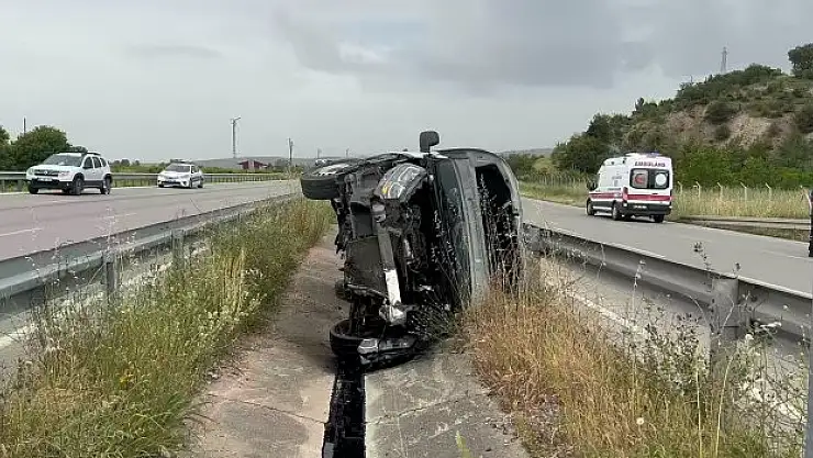 Amasya'da Su Kanalına Uçan Araçta 2 Kişi Yaralandı