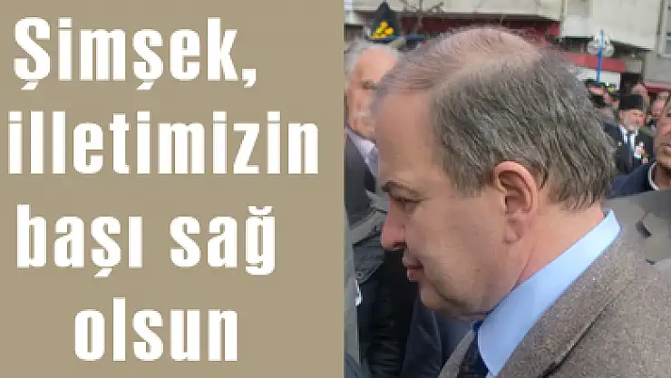 Şimşek, Milletimizin başı sağ olsun