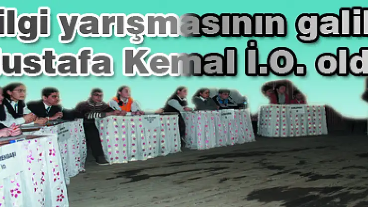 Bilgi yarışmasının galibi Mustafa Kemal İ.O. oldu