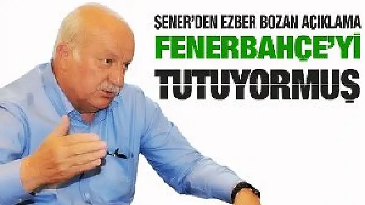 Sadri Şener'den ezber bozan açıklama