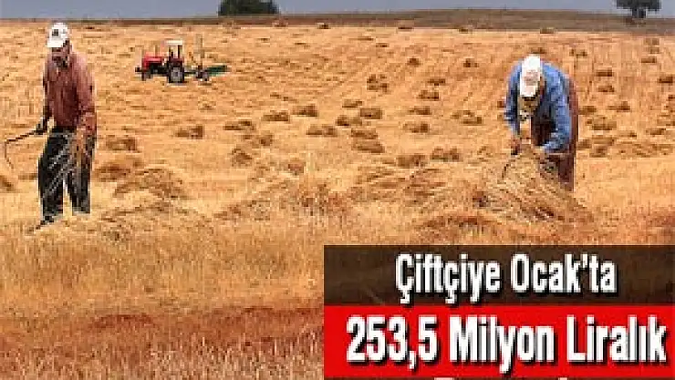 Çiftçiye Ocak'ta 253,5 Milyon Liralık Destek