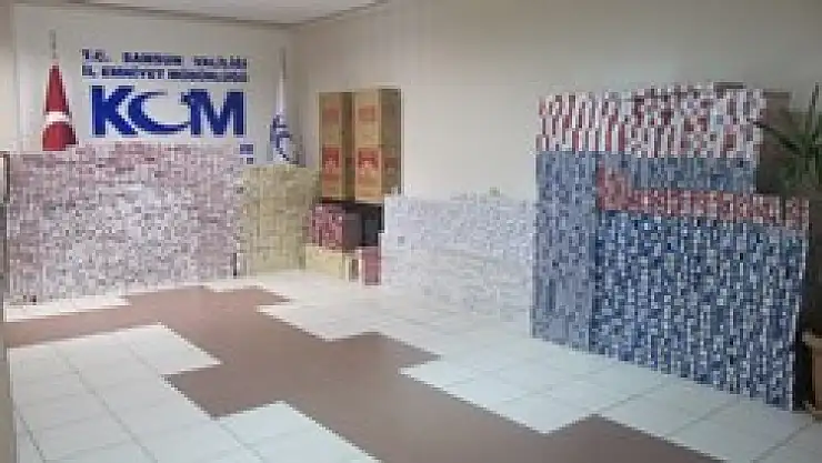 Samsun'da 24 Bin 606 Paket Kaçak Sigara Ele Geçti