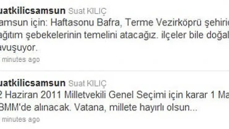 Kılıç seçim için son tarihi söyledi