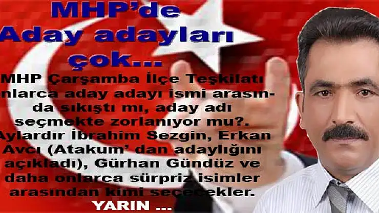 MHP de aday adayları çok...
