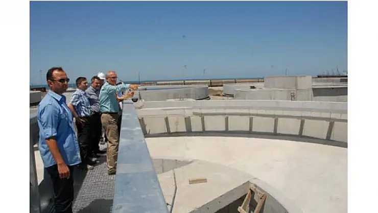 BAŞKAN YILMAZ, ARITMA TESİSİ İNŞAATINI DENETLEDİ