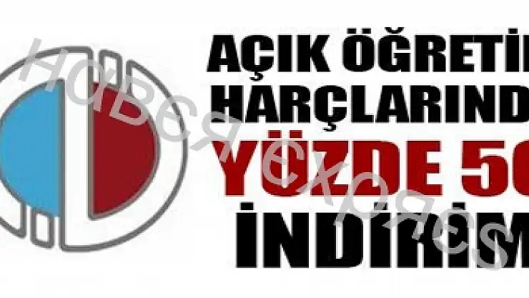 Açıköğretim harçları indirildi