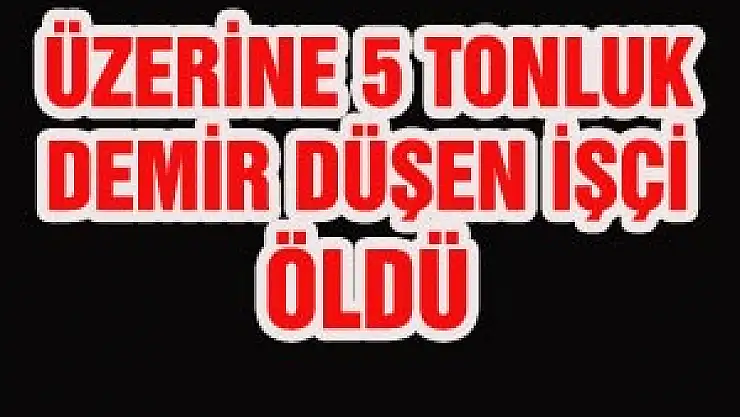 ÜZERİNE 5 TONLUK DEMİR DÜŞEN İŞÇİ ÖLDÜ