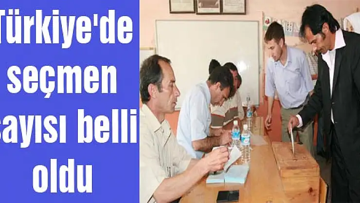 Türkiye'de seçmen sayısı belli oldu