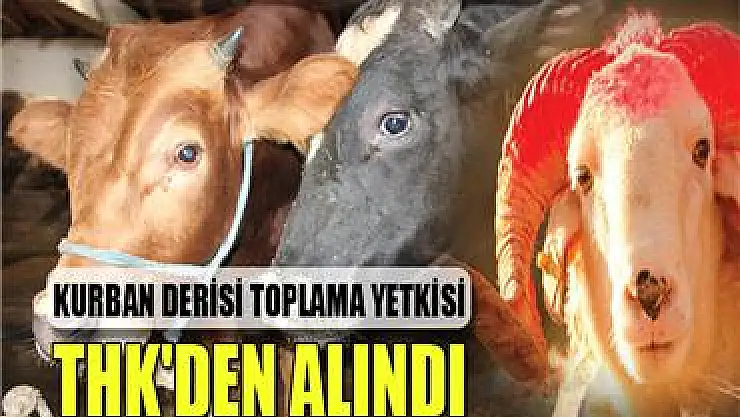 Kurban derisi toplama yetkisi THK'den alındı