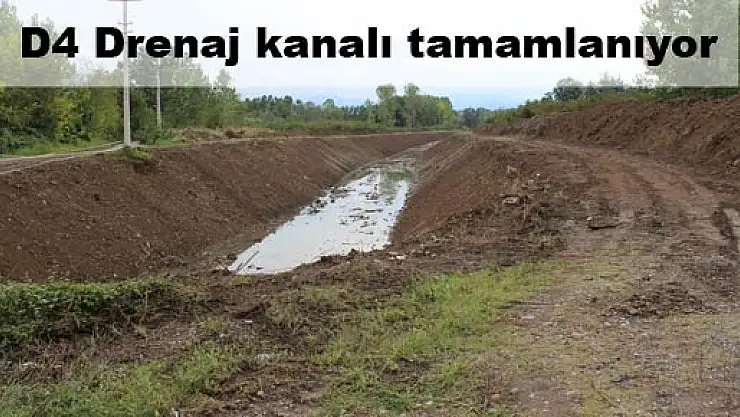 D4 Drenaj kanalı tamamlanıyor