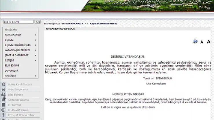 Kamuda Kürtçe'yiilk kez kullanıldı