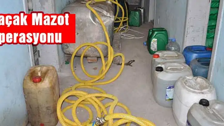 Çarşamba'da Kaçak Mazot Operasyonu