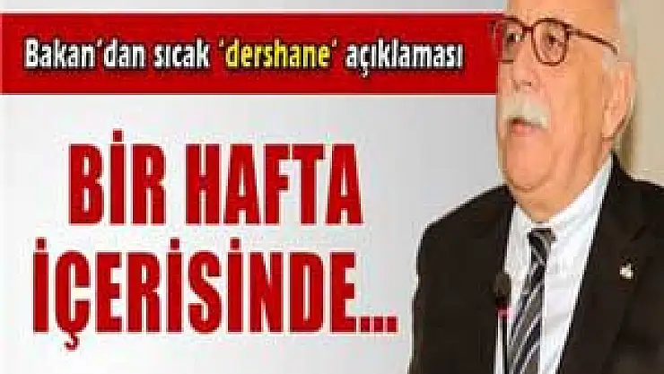 Bakan Nabi Avcı'dan sıcak 'dershane' açıklaması