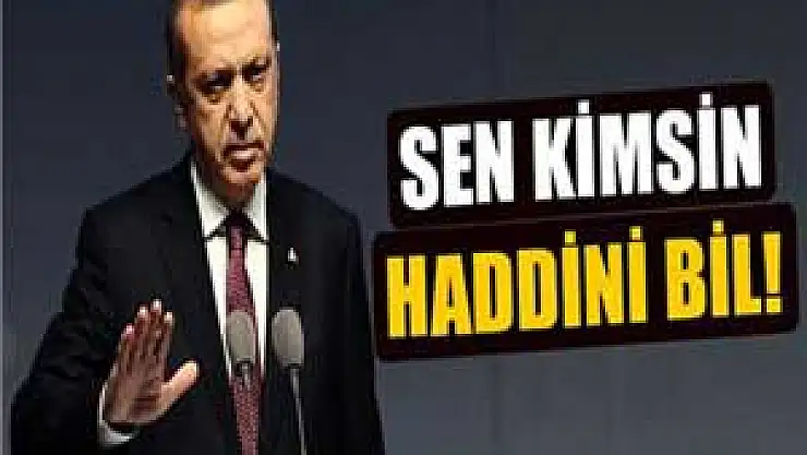 Başbakan Erdoğan: Sen kimsin haddini bil!