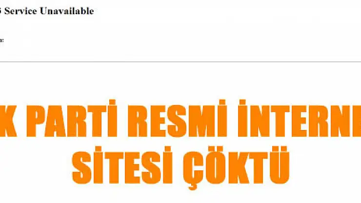 AK Parti'de resmi internet sitesi de çöktü