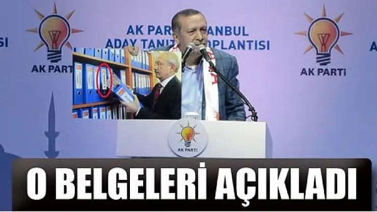 Başbakan Erdoğan sözünü ettiği belgeleri açıkladı
