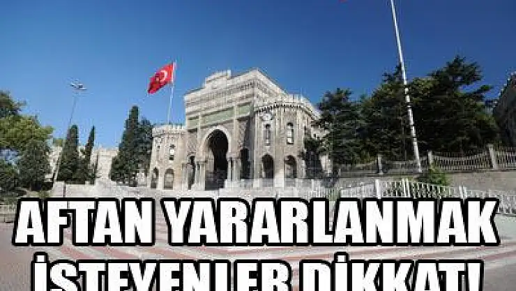 Aftan yararlanmak isteyenler dikkat!