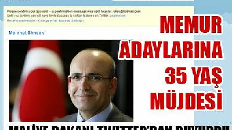Maliye'de memuriyet yaşı 35'e yükseldi