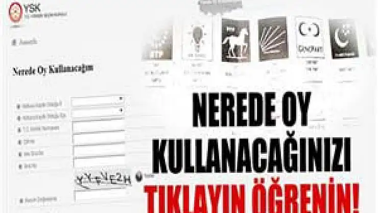 Kim, nerede oy kullanacak? -Tıkla, öğren-
