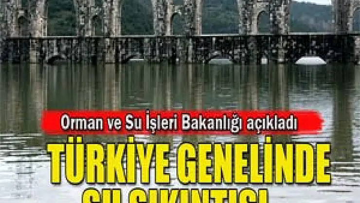 Bakanlıktan su müjdesi 