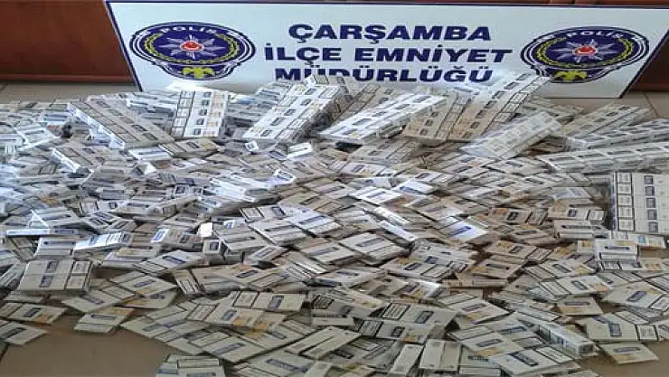 ÇARŞAMBA İLÇESİNDE KAÇAK SİGARA ELE GEÇİRİLDİ...