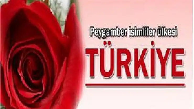 Peygamber isimliler ülkesi: Türkiye