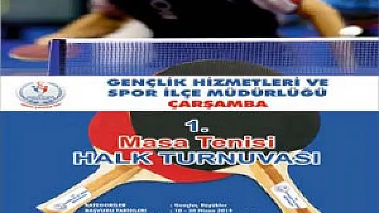 Masa Tenisi Turnuvası 4 Mayıs'ta