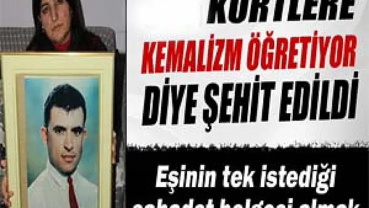 Tek isteği eşinin şehitlik belgesini almak