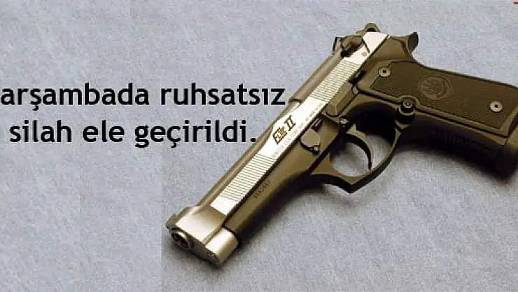 Çarşamba ilçesinde 1 adet ruhsatsız silah ele geçirildi.