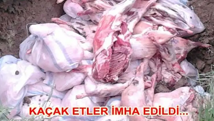 KAÇAK ETLER İMHA EDİLDİ...