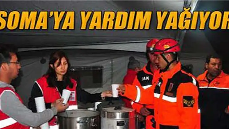 Soma'ya yardım yağıyor