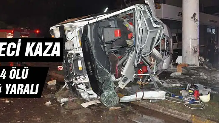 ÇARŞAMBADA FECİ KAZA 4 ÖLÜ 14 YARALI