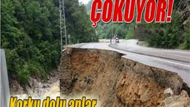 Zonguldak-Ankara karayolu çöktü