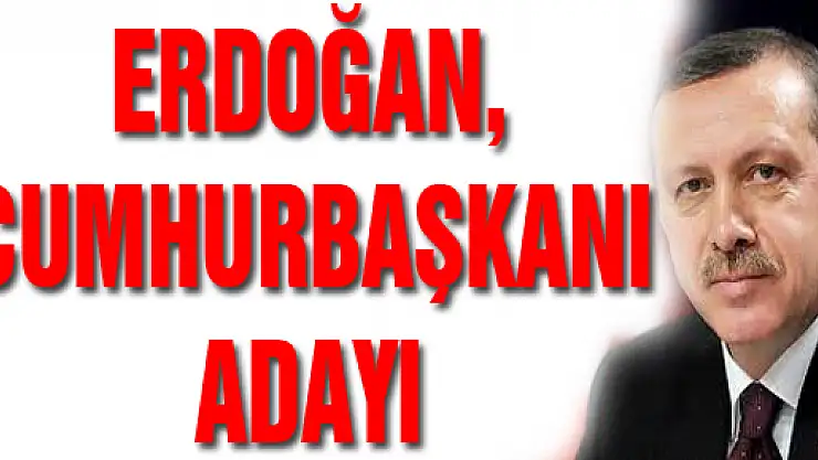 ERDOĞAN, CUMHURBAŞKANI ADAYI