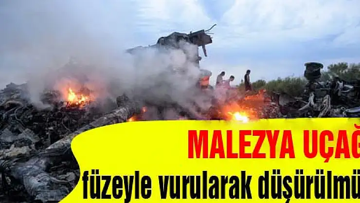 Malezya uçağı füzeyle vurularak düşürülmüş