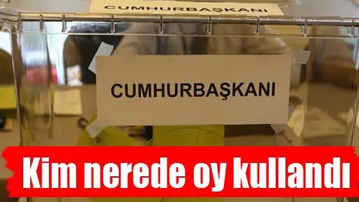 Kim nerede oy kullandı