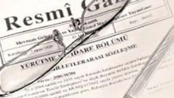 Bakanlar Kurulu Resmi Gazete'de yayımlandı