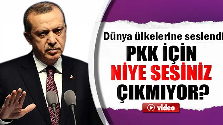 Erdoğan: 'PKK için niye sesiniz çıkmıyor?'