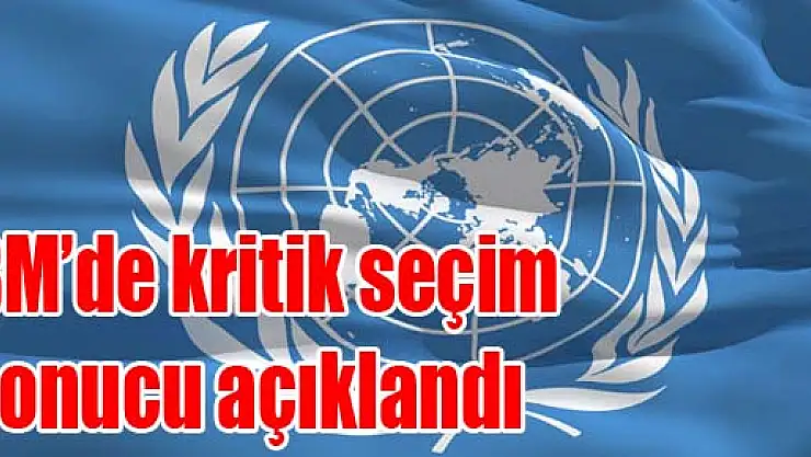 BM'de kritik seçim sonucu açıklandı