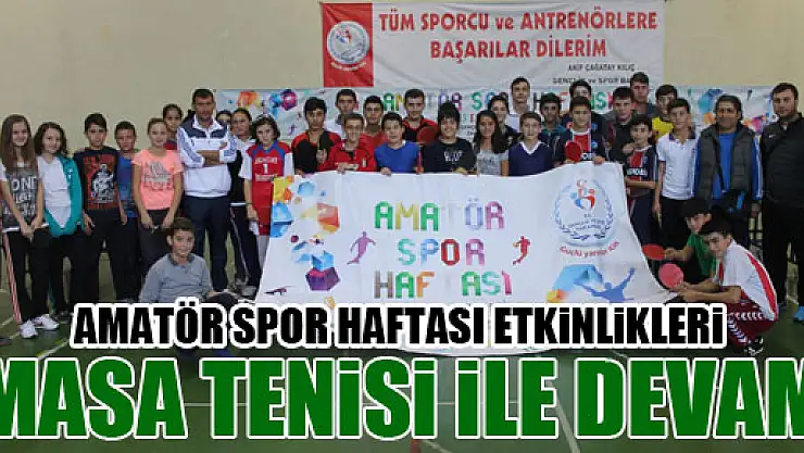 Çarşamba'da Amatör Spor Haftasında' Masa Tenisi Coşkusu