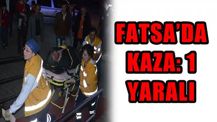 FATSA'DA KAZA: 1 YARALI