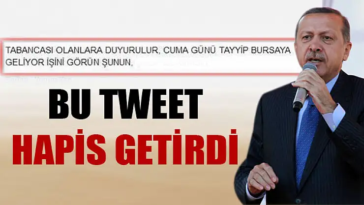 Erdoğan'ın mitingi öncesi ortalığı karıştıran tweete 10 ay hapis