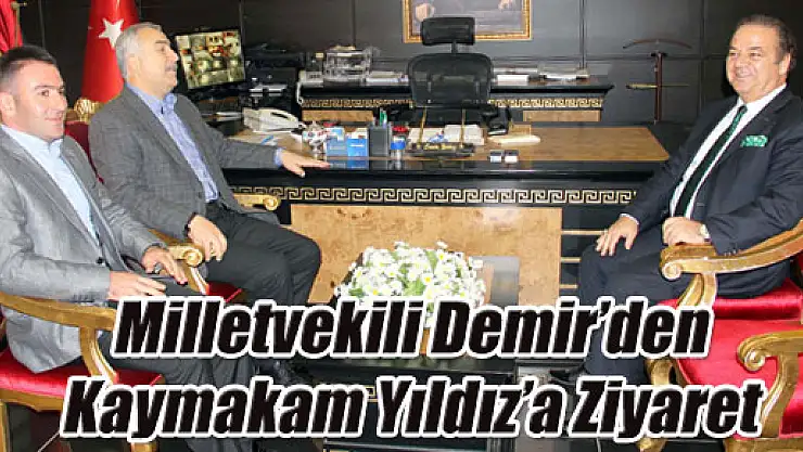 Milletvekili Demir'den Kaymakam Yıldız'a övgü