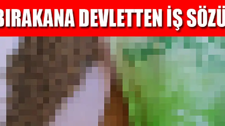 Bırakana Devletten İş Sözü