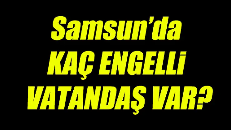 SAMSUN'DA 148 BİN ENGELLİ VAR