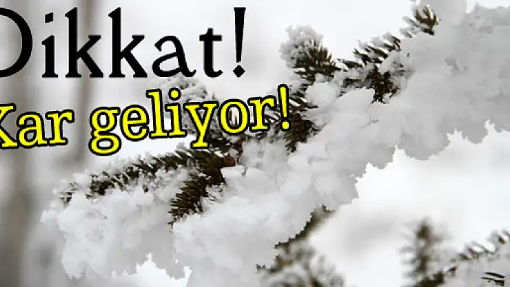 Dikkat! Kar geliyor!