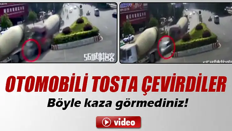 Otomobili tosta çevirdiler
