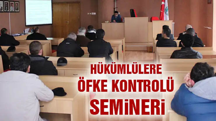 HÜKÜMLÜLERE ''ÖFKE KONTROLÜ' KONFERANSI