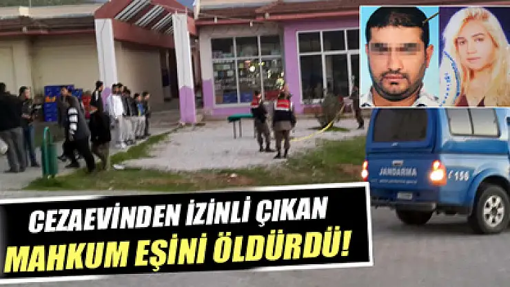 Cezaevinden izinli çıkan mahkum eşini öldürdü
